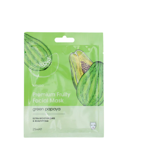 Máscara Facial Premium de Fruta (Papaya Verde)