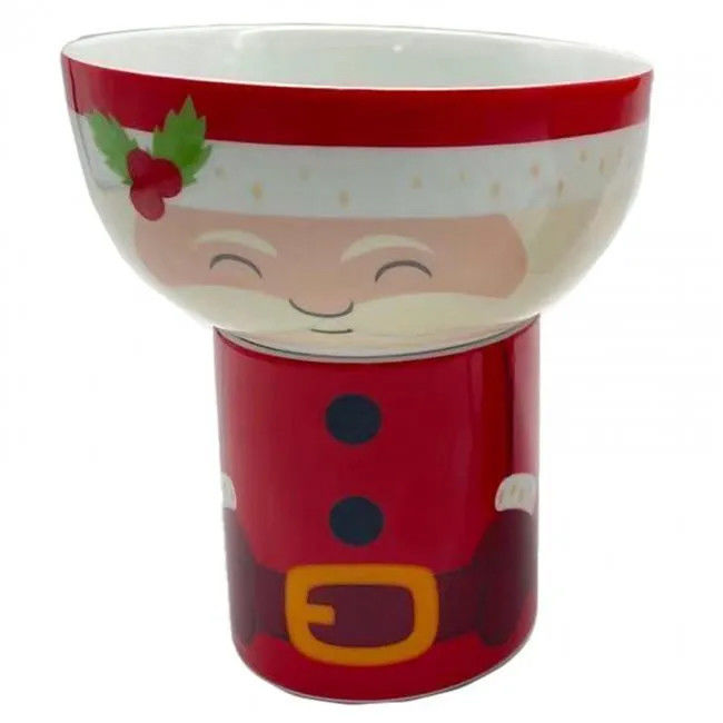 Caneca e Tigela de cerâmica Pai Natal