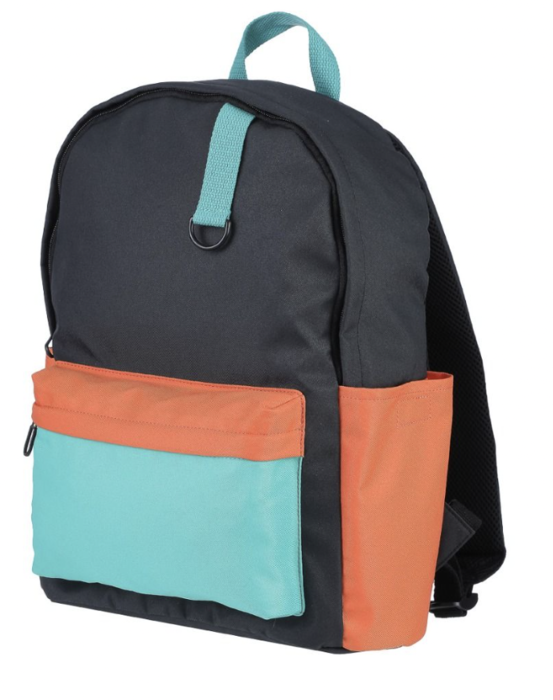 Mochila Escolar de Cores Mistas (Azul Escuro)