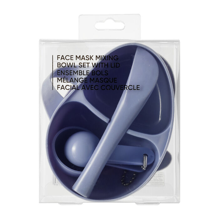 Conjunto de tigela de mistura de máscara facial portátil com tampa (5 peças)