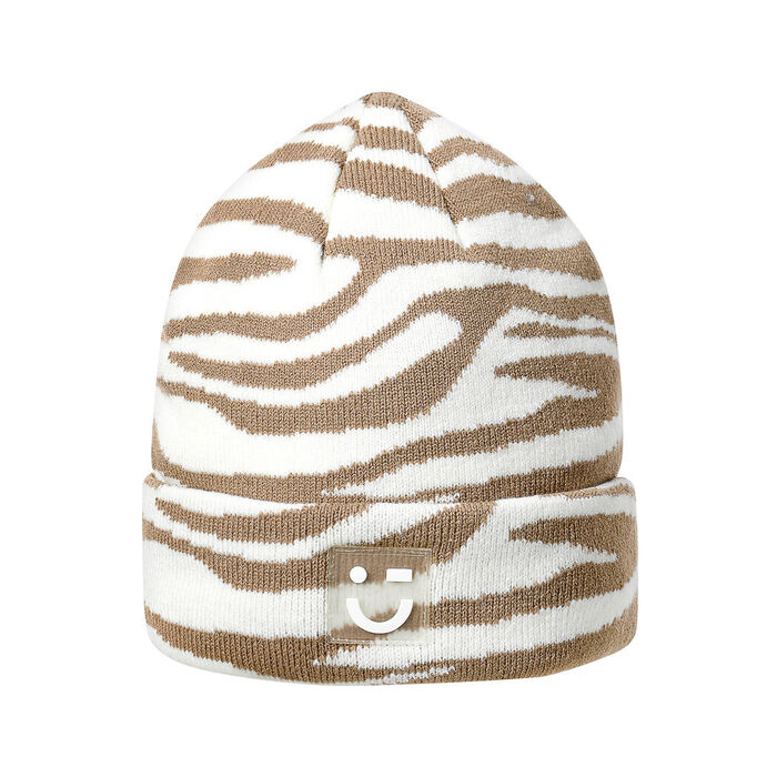 Gorro padrão Zebra (Khaki e Branco)