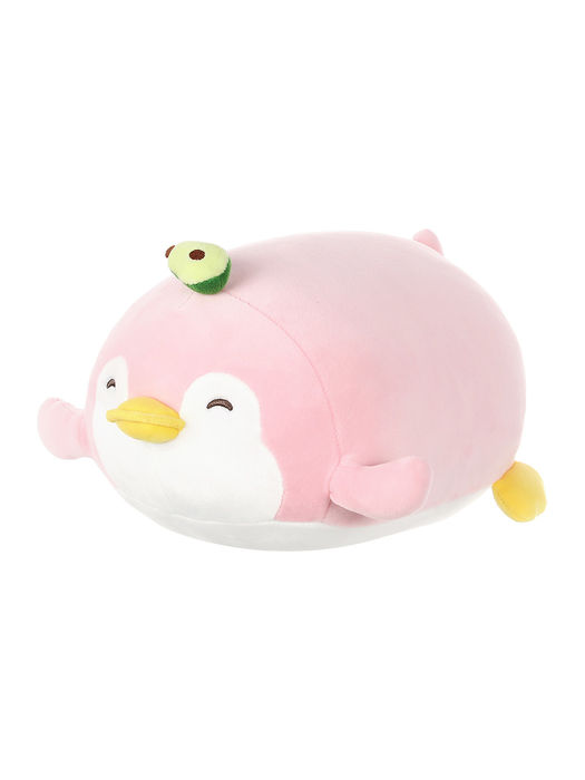 Peluche Pinguim com Chapéu Abacate (Rosa)