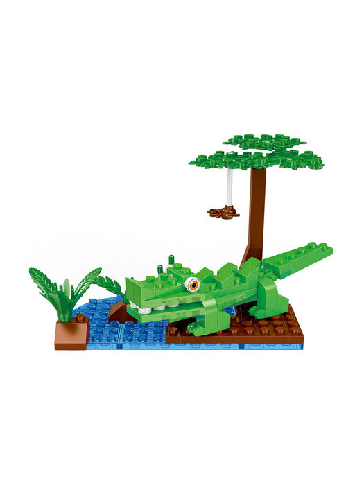 Blocos de Construção Animais da Floresta (Crocodilo, 71 peças)