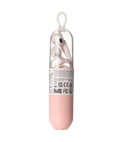 Auriculares com Fio (Rosa)