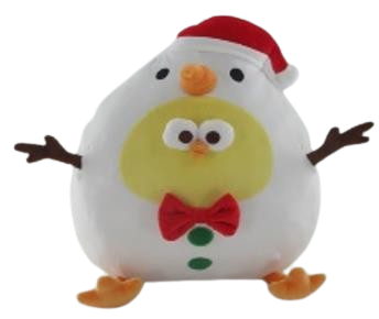 Peluche de Natal - Galinha de Boneco de Neve