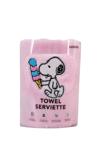 Snoopy - Toalha (Rosa) 