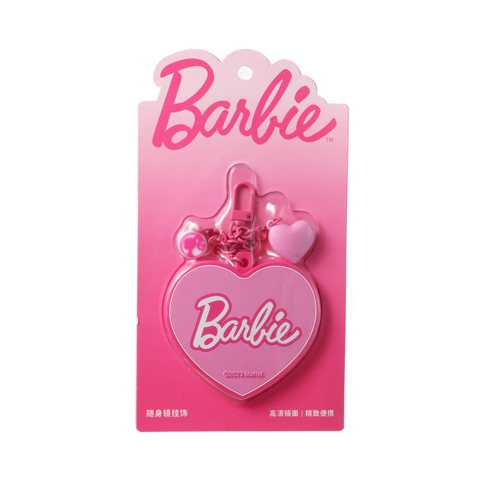 Espelho Compacto em Forma de Coração da Barbie