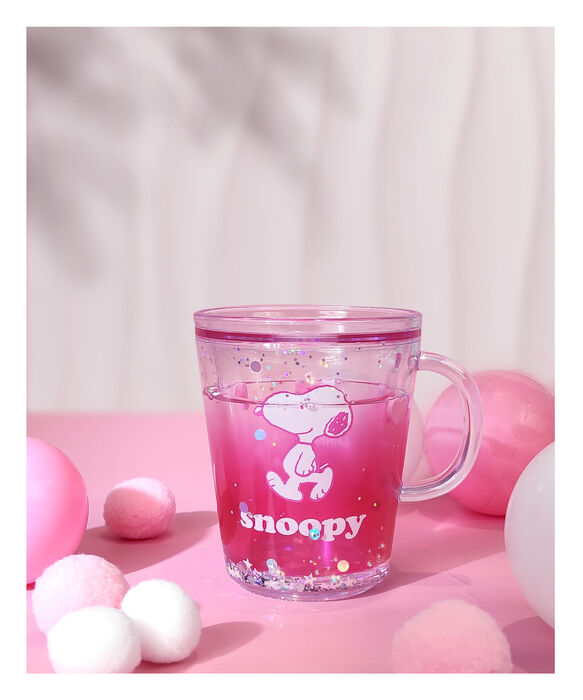 Caneca de Plástico Rosa - Snoopy