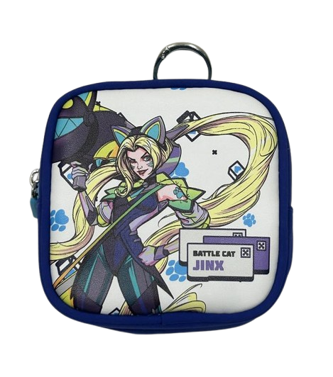 Porta-Moedas de League of Legends (Azul Escuro, Jinx)