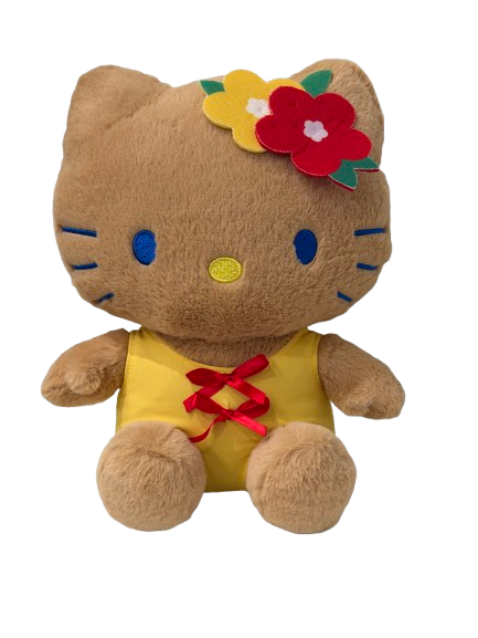 Peluche Sentado da Hello Kitty Jump into Summer de 25cm (Fato de Banho Amarelo)