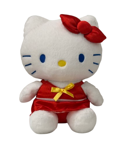 Peluche Sentado da Hello Kitty Jump into Summer de 25cm (Fato de Banho Vermelho)