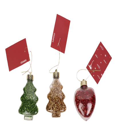 Figuras Árvore de Natal- 3 modelos sortidos (vermelho, verde, dourado) 