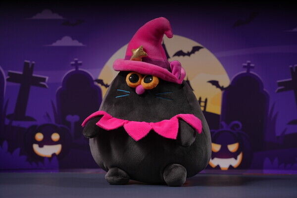 Peluche de Halloween - Gato Preto com Chapéu