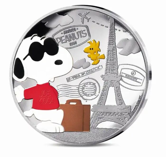 10 Euros -  Snoopy - Prata Proof