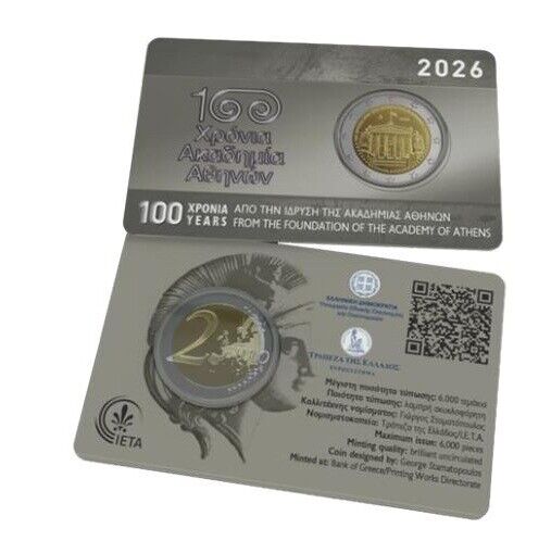 2 Euros Grecia 2026 -  Academia de  ATHENS (Coincard)