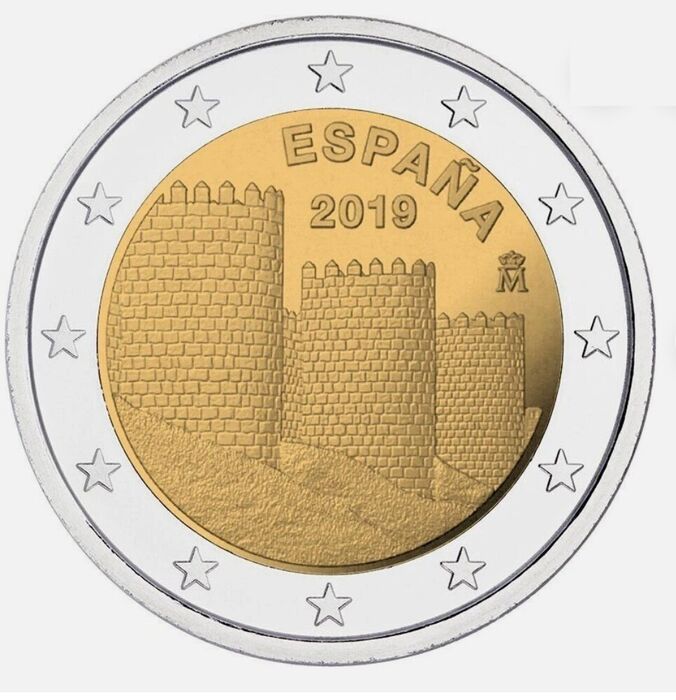 2 Euro - The old town of Avila 2019
