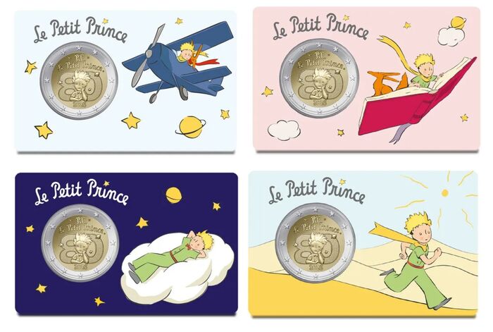4 x 2 Euros Petit Prince 