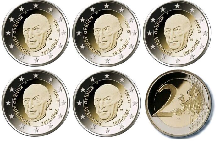 5 x 2 Euros - Konrad 2026 UNC