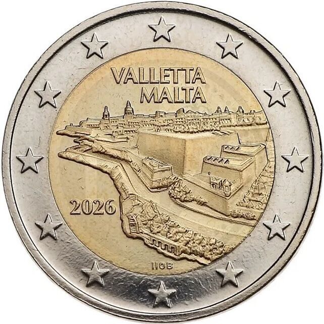 2 Euros - City of Valletta 2026 UNC