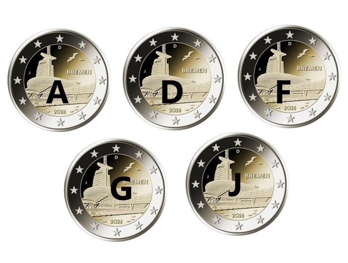 5 x 2 Euro - Bremen 2026