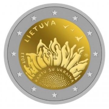 2 Euro - Kartu su Ukraina 2023