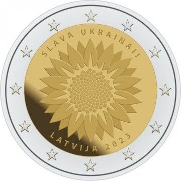 2 Euro Latvia - Slava Ukraina 2023