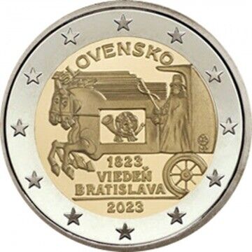 2 Euro -Eslováquia 200 anos do correio 2023