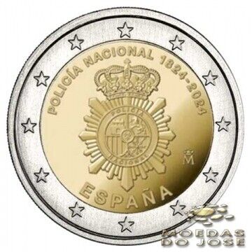 2 Euro - Espanha 2024 Policia Nacional