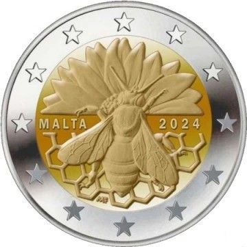 2 Euros Malta - Abelhas 2024 - UNC