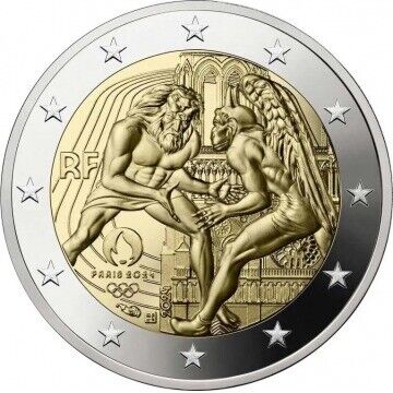 2 Euros França 2024 UNC Jogos