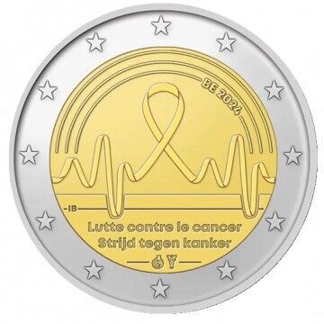 2 Euros Belgien Cancer 2024 - UNC