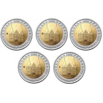 2 Euro - Catedral de Holstentor 2006 - Letras ADFGJ