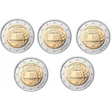 2 Euro - Tratado de Roma - Letras ADFGJ