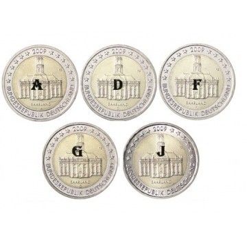 2 Euro - Sarland 2009 - Letras ADFGJ