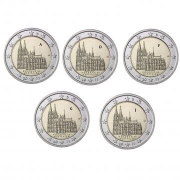 2 Euro - Koln cathedral 2011 - Letra ADFGJ