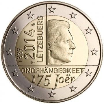 2 Euro - Luxemburgo 175th A. of the independence 2014