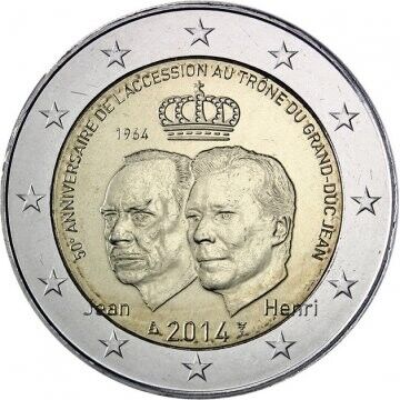 2 Euro -  Accession to the throne of G.-D. Jean 2014