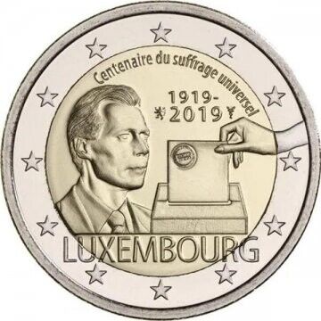 2 Euro - Luxemburgo Universal suffrage 2019