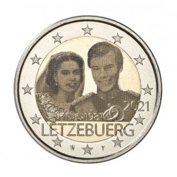2 Euro - Luxemburgo Marriage of G. D. Henri 2021 - Foto