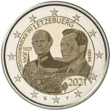 2 Euro - Luxemburgo G. D. Jean 2021 - Foto