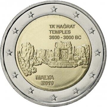 2 Euro - Malta Temples of Ta Hagrat 2019