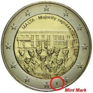 2 Euro - Malta  Majority Representation 2012 (Mintmark)