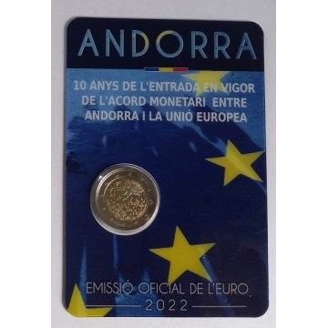 2 Euro - 10 Aniversario do acordo com UE 2022