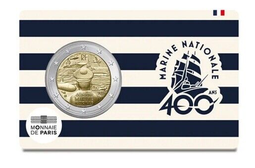 2 Euros 2026 - Marinha Francesa Coincard