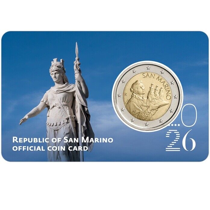 2 Euros San Marino 2026 - Estatua da Liberdade