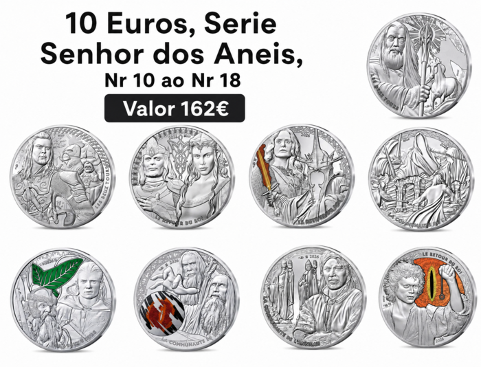 10 Euros, Serie Senhor dos Aneis, Nr 10 ao Nr 18 