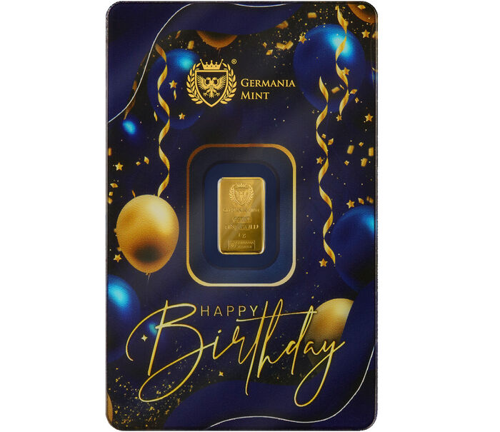 Barra de Ouro 1 Grama - Feliz Aniversario