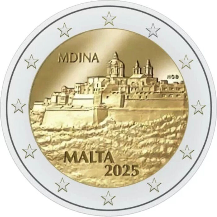 2 Euros Malta 2025 Mdina - UNC