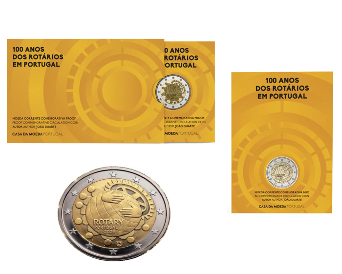 2 Euros Rotary - PACK Coincard BU + Proof + UNC 