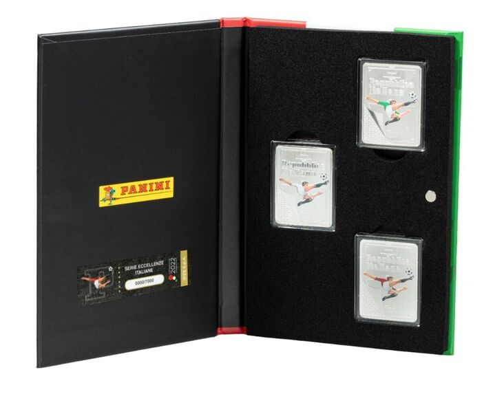 3 x 5 Euros Panini AG (silver) Proof